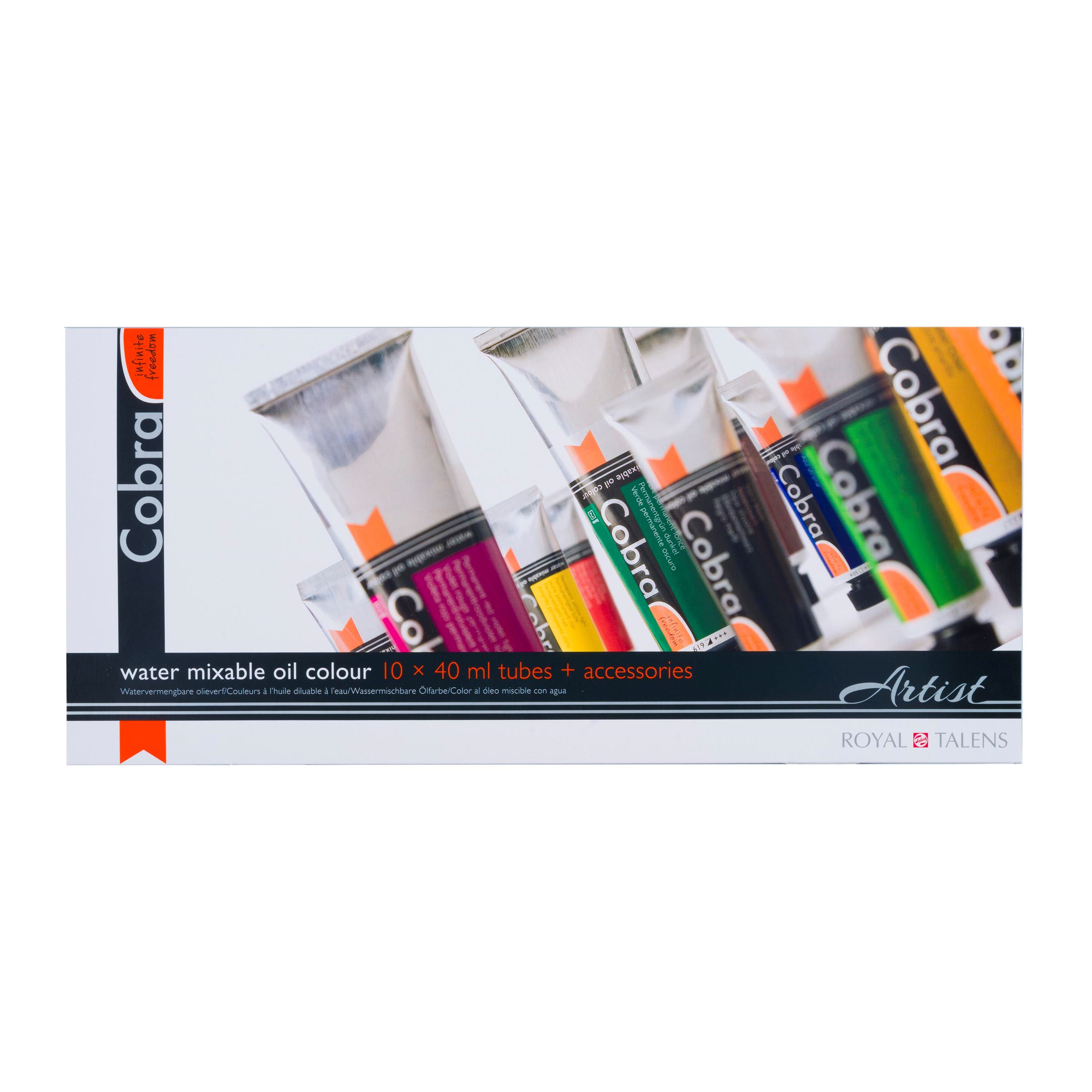 Artist oil colour gift set | 10 x 40 ml + accessories